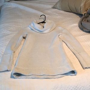 White cowl neck sweatshirt